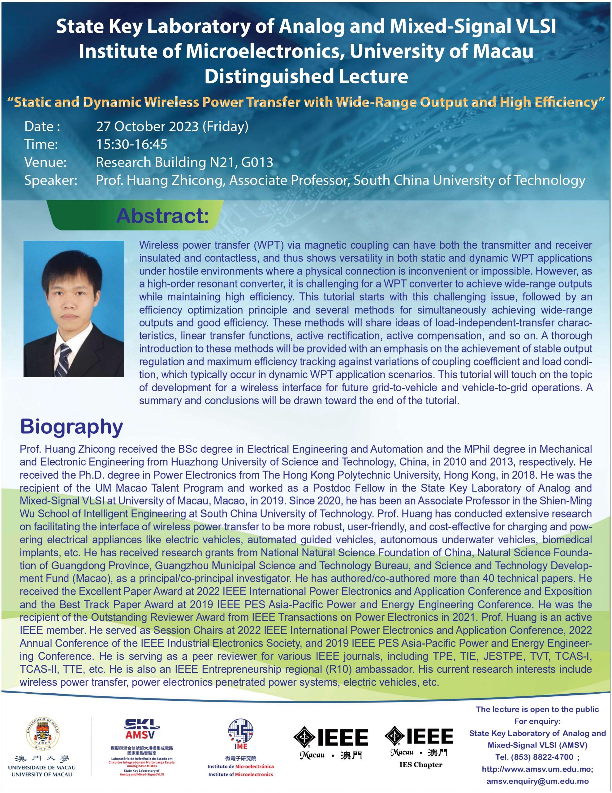 Poster - Prof. Zhicong Huang